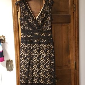 Connected black lace dress